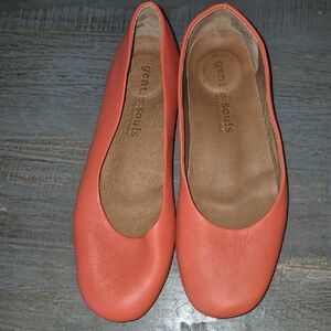 Gentle Souls Women's Orange Loafers